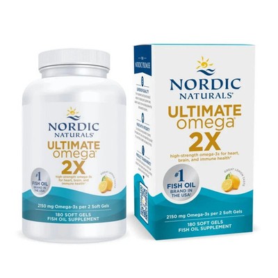 Nordic Naturals Ultimate Omega 2X, Lemon Flavor, 2150 mg Omega-3 - 180 Soft Gels