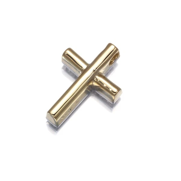 Pingente Pomellato autêntico cruz de diamante bicolor ouro branco amarelo 18K 750  - Imagem 3 de 4