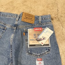 Vintage Levis 550 Orange Tab Shorts Relaxed Fit Deadstock Size 34 Fits 32 90s