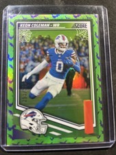 2025 Score - Keon Coleman #4 Green Bats Refractor 253/399