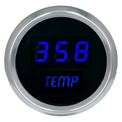 Intellitronix 2-1/16'' LED Digital Oil Temperature Gauge, Blue, 50-350 F