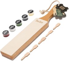 Premium Leather Strop for Knife Sharpening with Polishing Compound - Double Side
