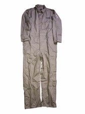Bulwark Coveralls Mens 44 Tan Khaki FR Workwear Flame Resistant Full Zip Cotton