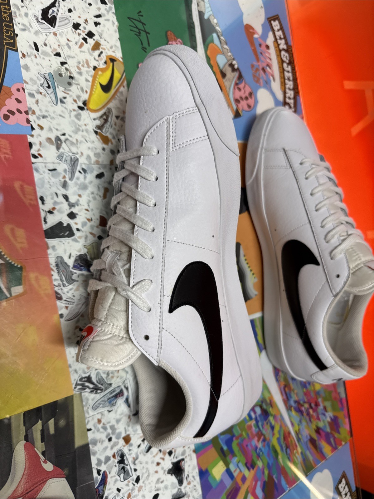 Size 13- Nike Men's Blazer '77 Vintage Low White Black image 7