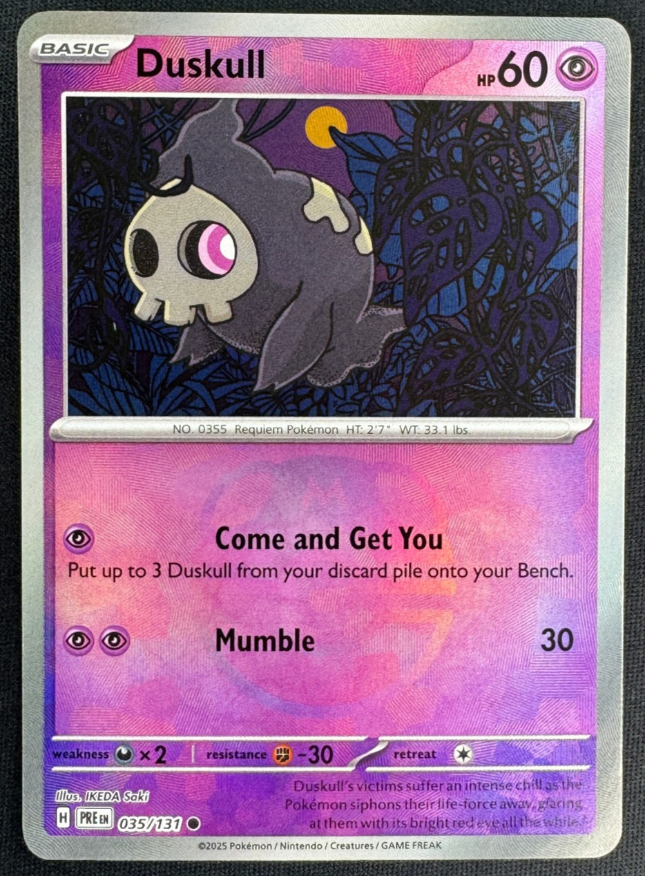 DUSKULL 035/131 NM COMMON MASTER BALL PRISMATIC EVOLUTIONS POKEMON 2025