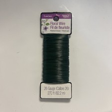 Floral Wire 26 Gauge Dark Green 270' Paddle Wire, Floracraft
