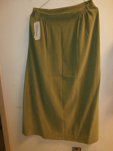 NWT #113 Sz M WOMENS SKIRT,SIZE MEDIUM PEA GREEN NOTATIONS - Picture 2 of 3