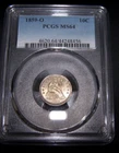 1859-0 Seated Liberty Dime MS 64 PCGS  Beautiful
