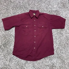 Cabela’s Men’s Shirt- Short Sleeve Buttom Down Large Red