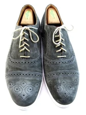 Allen Edmonds "STRAND" Men's Casual Suede Oxford Sneakers 10 EEE Grey (114N)