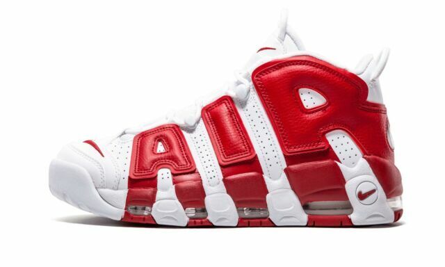 nike air uptempo red white