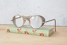 Vintage Bausch and Lomb Safety Glasses steampunk 1940s mesh metal