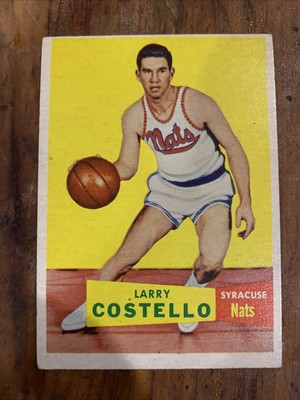 1957 TOPPS # 33 Larry Costello Rc Rookie- Great Color! Syracuse Nationals! HOF