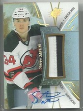 2016-17 SPx Rookies GOLD STEVEN SANTINI DEVILS 2 CL AUTO ROOKIE PATCH RC /99