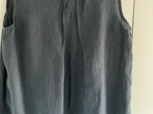 120% Lino Tunic/ Dress Size 10 Grey Sleeveless Linen Excellent Condition - Picture 7 of 16