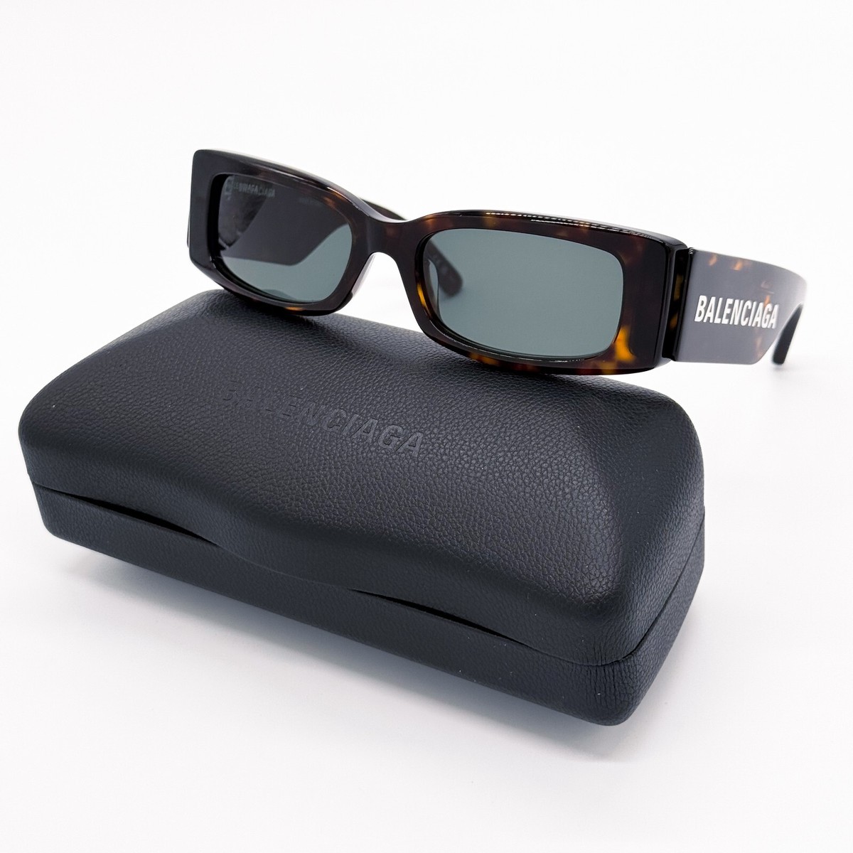 NEW BALENCIAGA BB0260S 002 UNISEX DARK HAVANA/GREEN  display picture 1