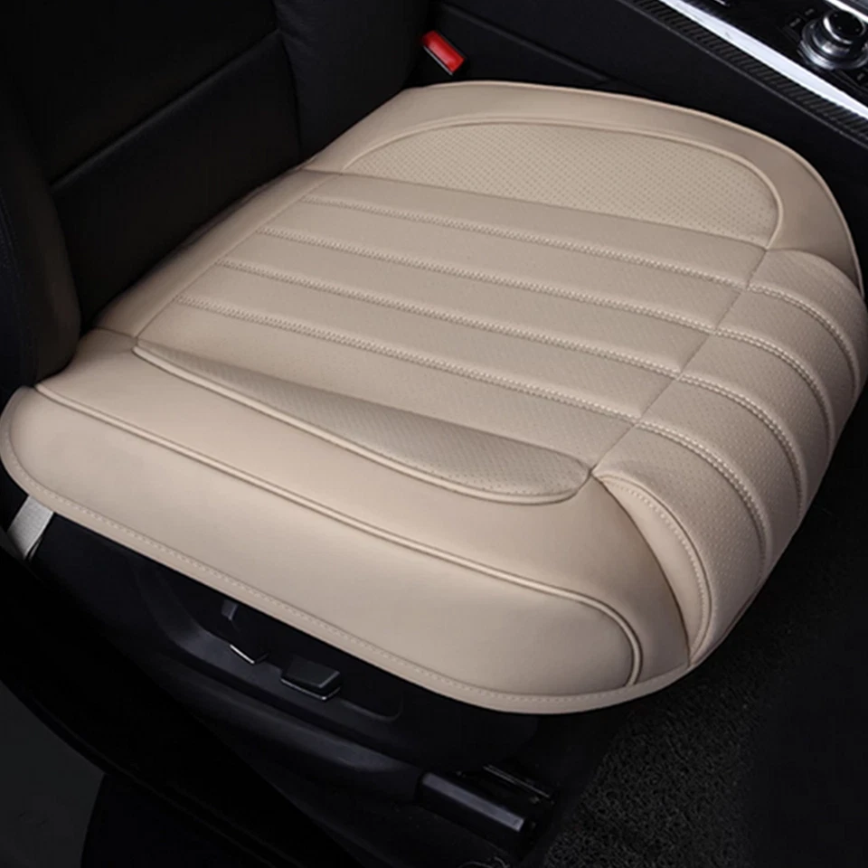 Funda de asiento de coche delantera envolvente completa cojín de silla alfombrilla de cuero PU transpirable Foto 2 de 4