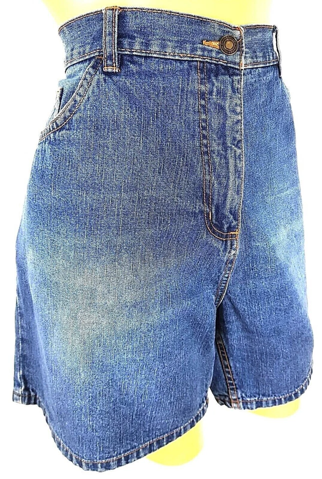 PARIS ANGEL Womans EMBROIDERED DENIM SHORTS Stretch-Waist 38" - UK20 - EU36 -£59 - Imagem 4 de 4