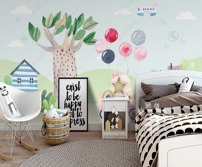 3D Cartoon Forest Rabbit Wallpaper Wall Mural Removable Self-adhesive 716