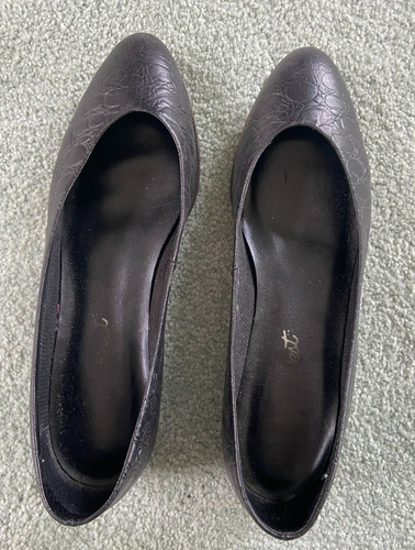 Chaussures Sofft Euro Soft En Cuir Noir - Taille 6.5M, Talon Fermé, Boucle, Occasion