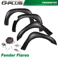 Fender Flares Fit For 2004-2015 Nissan Titan Pocket Style Smooth Black 4Pcs