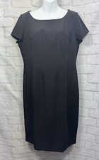 Marks & Spencer Black Pencil Dress Size 18 Fits 16 Dark Academia Career Work