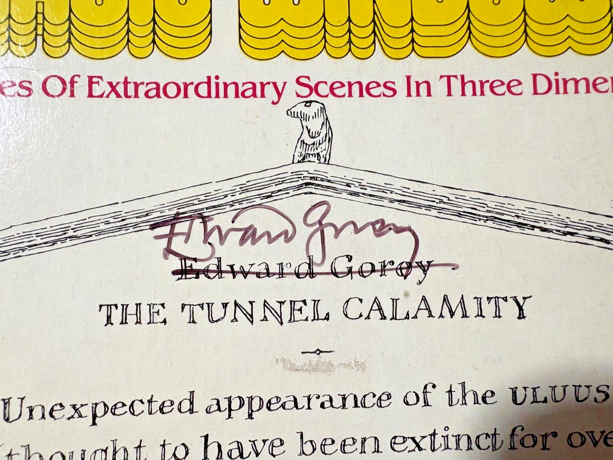 Edward Gorey Magic Windows The Tunnel Calamity 1984 1st EDITION 