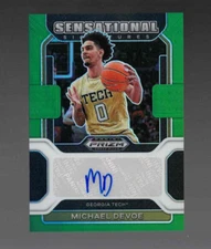 2022 Prizm Draft Picks #SS-MDE Sensational Signatures Green Auto Michael Devoe