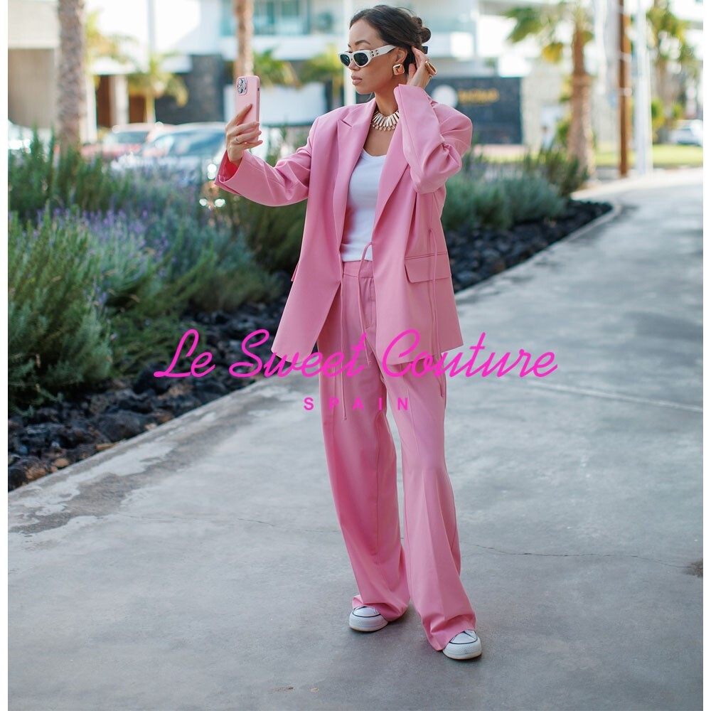 ZARA WOMAN NWT SS25 PINK TROUSERS PANTS HIGH WAIST 3152/412