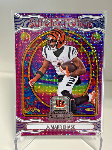 Ja'Marr Chase 2024 Panini Contenders Supernatural Sparkle Dots #8 Bengals
