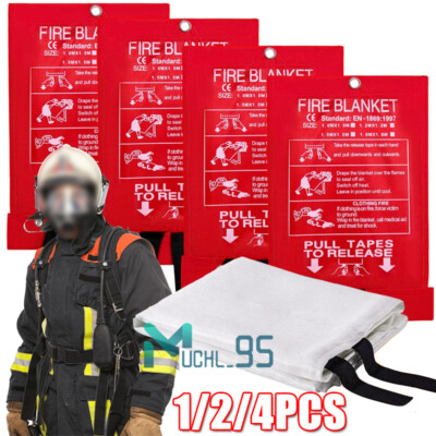 XXL XL Fire Blanket - Premium Home Fire Emergency Extinguisher Blankets,1/2/4PCS