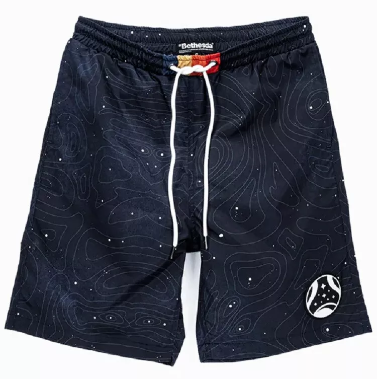 Starfield Constellation Leisure Trip Navy Blue Active Shorts