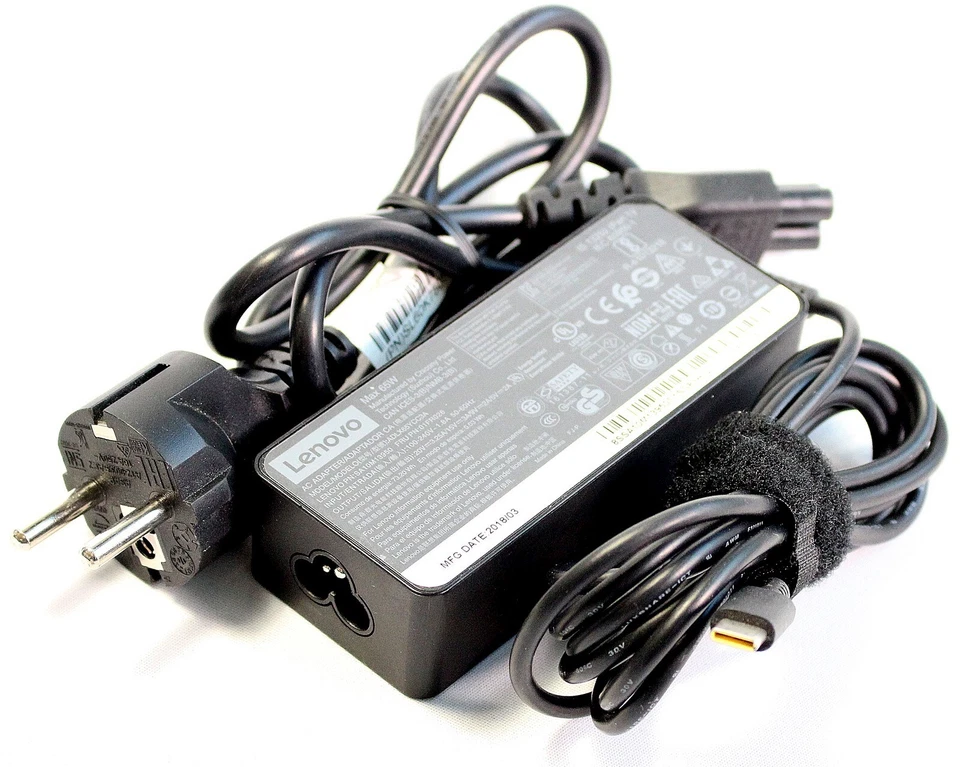 Original Lenovo Netzteil 65W AC Adapter ADLX65YCC3A - Output 20V-3,25A - USB-C