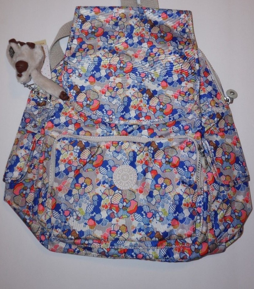 Kipling Ravier Backpack Funny Fields floral print NWT | eBay