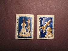 Hungary Stamp Scott# 1381-82 IMP. Gagarin & Vostok I 1961 MNH C48B4