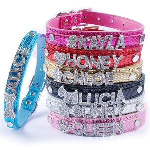 rhinestone personalized dog collars