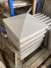 NEW ~ SMOOTH CONCRETE PIER / PILLAR CAP STONES ~ 18” 