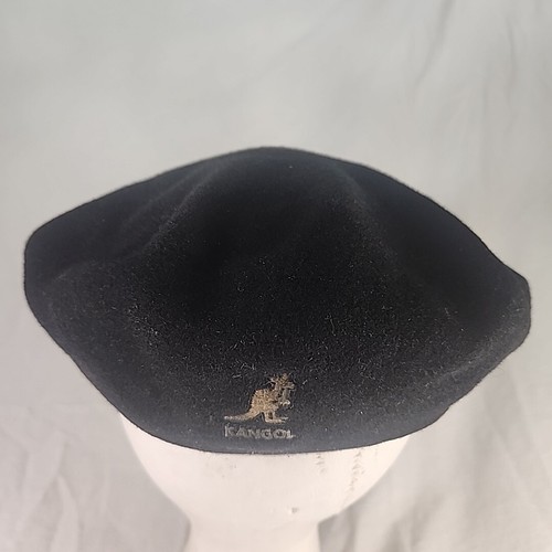 Newsboy Cap Kangol Blue 504 Wool CAO1474 Black RN# 68438 Size XXL Vintage - Picture 3 of 9
