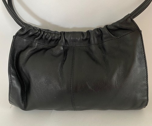 BOLSO DE CUERO NEGRO XUDE BOLSO DE MANO DOBLE CORREA - Imagen 2 de 4