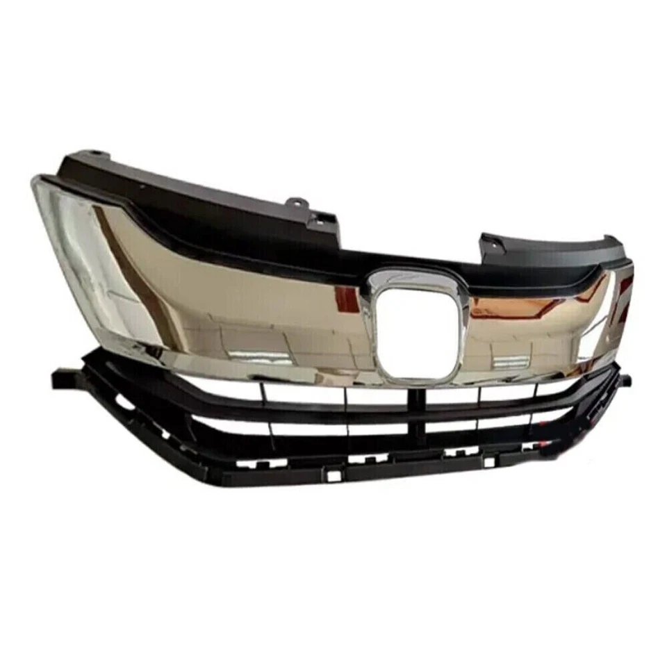 1 pieza rejilla delantera malla barra ventilación moldura apta para Honda City 2015-2017 cromo Foto 3 de 3