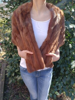 Vintage Berger-Siegel Mink Shrug Cape 50s Hollywood Glamour | eBay