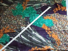 FabricSewing Digital print Cotton Purple ,green floral 3.3 yd X 43 inches