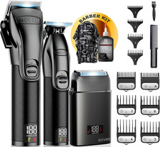 Novah Professional Barber Clippers and Trimmer Set - Foil Shaver Professional Ha