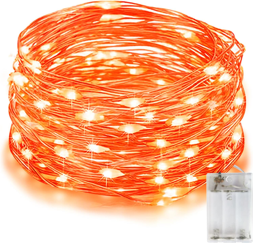Bseical Luci Stringa Halloween Batteria, Impermeabile 3M 20 LED Catena Luminosa Alimentata con Batteria, Luci LED Halloween Zucche Teschio fantasmi Luci a Corde (20 led, Zucca A