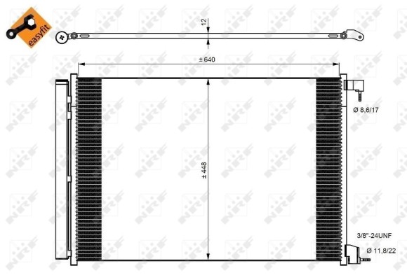 NRF 350082 Klimaanlage Kondensator Mit Trockner FüR MERCEDES-BENZ Aluminium-image