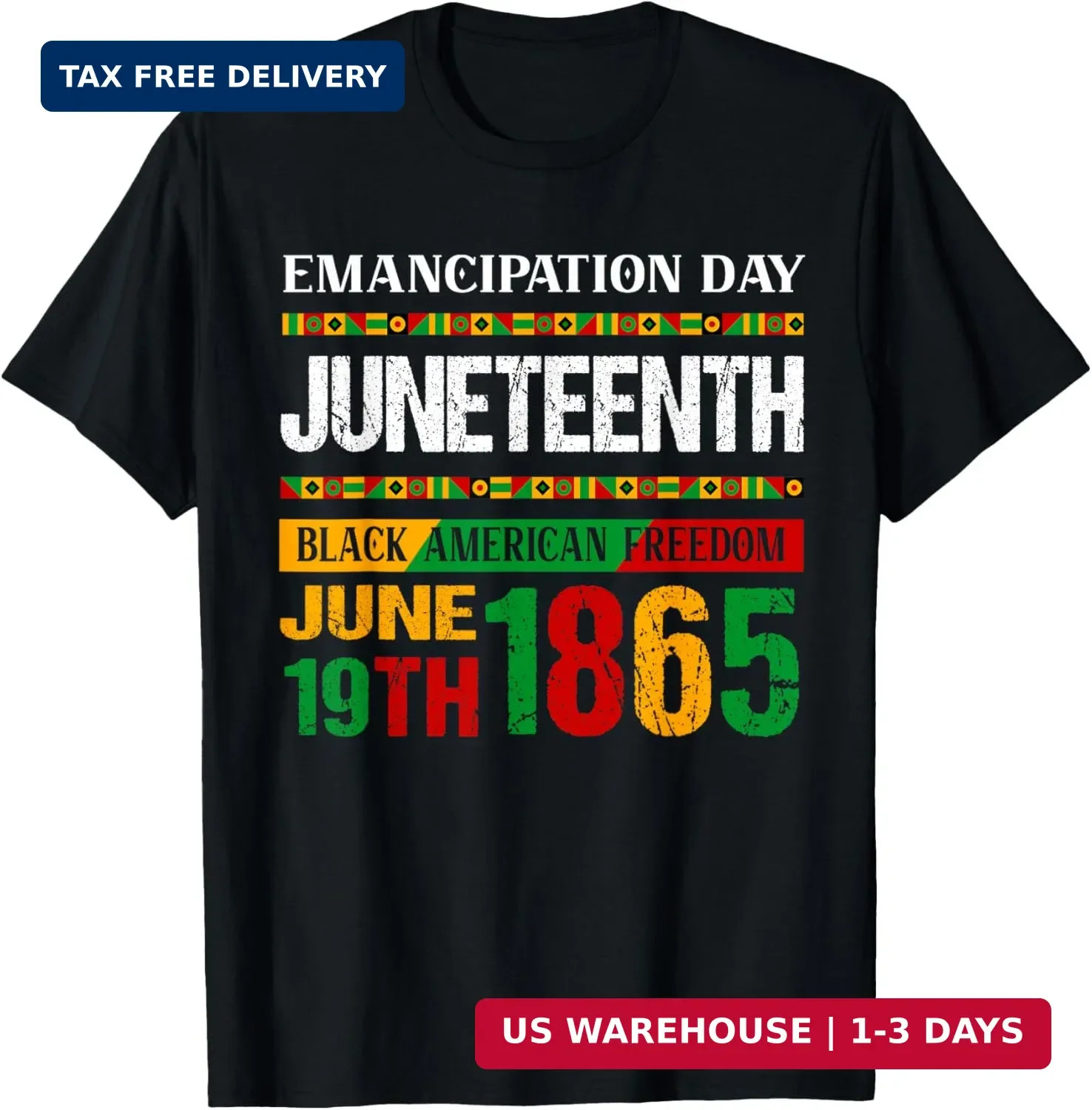 Juneteenth Celebrating Black Freedom 1865 Black History T-Shirt