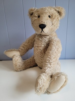 Gorgeous Large 23 Inch Blond Mohair Artist Bear with Glasses