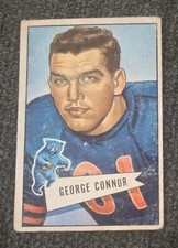 1952 BOWMAN SMALL #19 GEORGE CONNOR CHICAGO BEARS VG 🏈