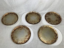 Lot (5) Pizza Hut 13” Medium Aluminum Thin Round Pizza Pan Pans Lids Handtossed