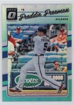 2017 Panini Donruss Optic Aqua Prizm 139/299 Freddie Freeman #69 3c2